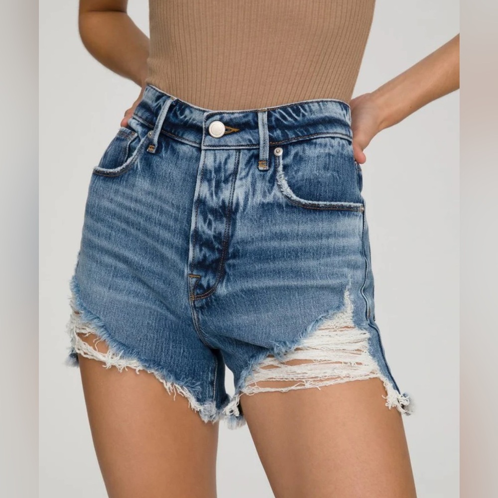 Good American Bombshell Jean Short in BLUE646 Size 00 or 24‎